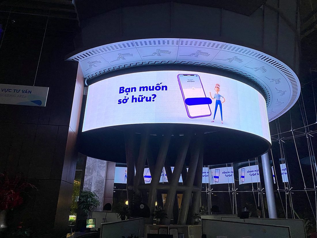 360° Curved LED Banking Project